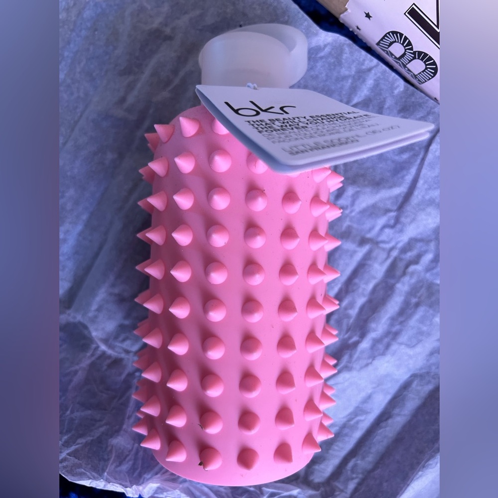 BKR Little ‘Opaque Drunk Tank’ Pink Spiked Baker Miller Glass Bottle